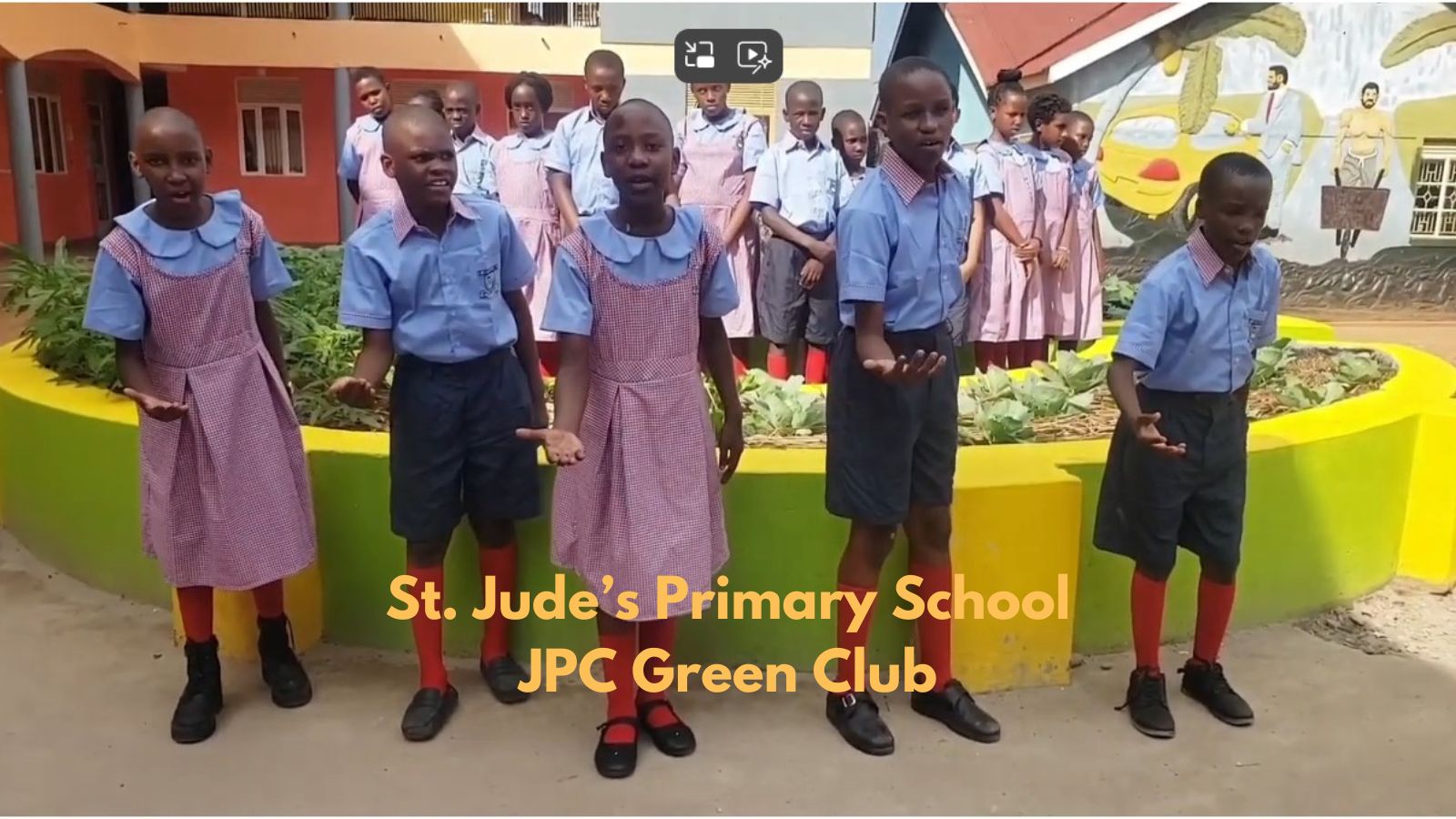 Members of St. Jude's Primary School JPC Green School Club.