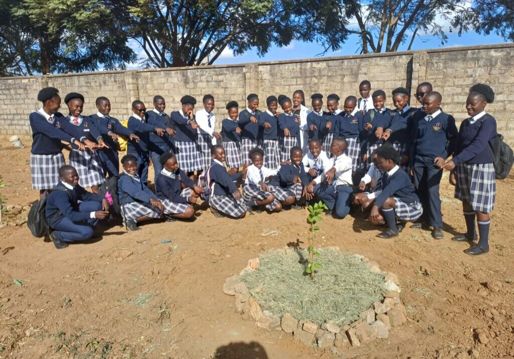 The Green Club at St. Dominic Savio Secondary School - tree planting initiative for Laudato Si' Week.